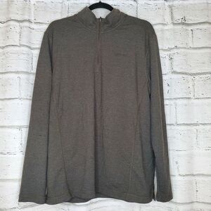 Orvis Mens Performance 1/4 Zip Pullover Sweatshirt Gray Size Large